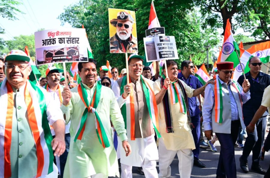 मुख्यमंत्री धामी के नेतृत्व में “तिरंगा शौर्य सम्मान यात्रा” का किया गया भव्य आयोजन