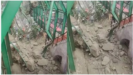 हरिद्वार में भीमगोड़ा काली मंदिर टनल के पास हुआ भूस्खलन, ट्रेनों की आवाजाही ठप