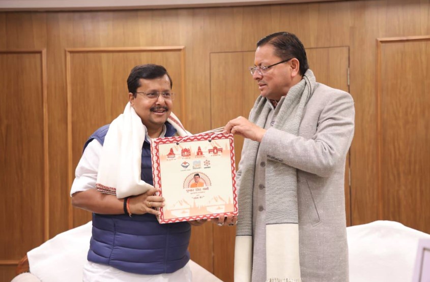 सीएम धामी ने भाजपा के राष्ट्रीय कार्यकारी अध्यक्ष नितिन नवीन से की शिष्टाचार भेंट